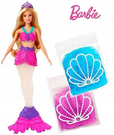 Lalka Barbie Syrena brokatowy Slime GKT75