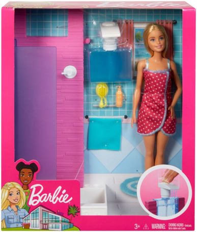 Lalka Barbie Zestaw prysznicowy FXG51