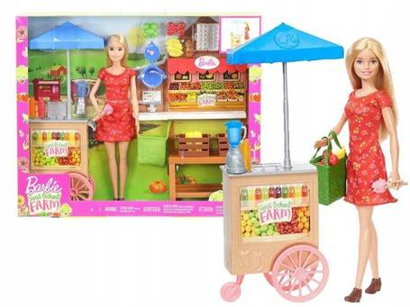 Lalka Barbie sklepik stragan GJB65