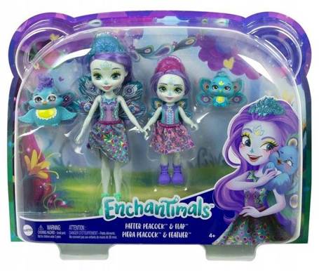 Lalka Enchantimals 2 siostry Patter Peacock HCF83