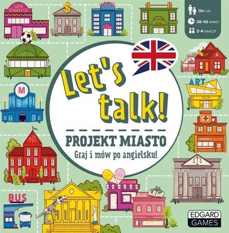 Let's talk! Projekt miasto. Gra do nauki j. ang.