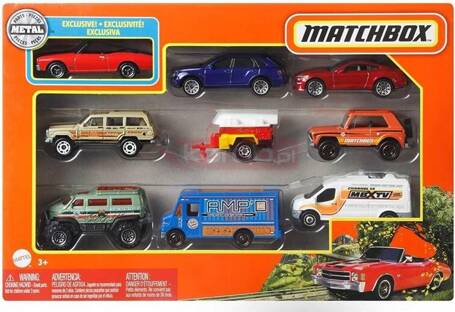 MATCHBOX DZIEWIĘCIOPAK ZESTAW 9 POJAZDÓW X7111