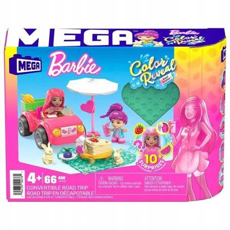 MEGA BLOKS KLOCKI BARBIE zestaw KABRIOLECIK autko HKF90