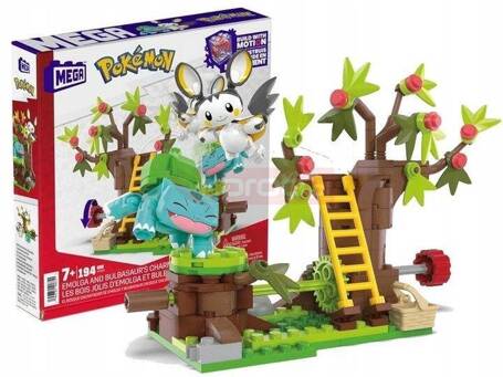 MEGA CONSTRUX KLOCKI 194 el POKEMON EMOLGA I BULBASAUR HTH69