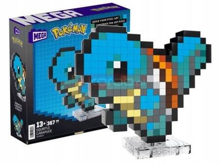 MEGA CONSTRUX KLOCKI 367 el POKEMON SQUIRTLE PIXEL ART HTH77