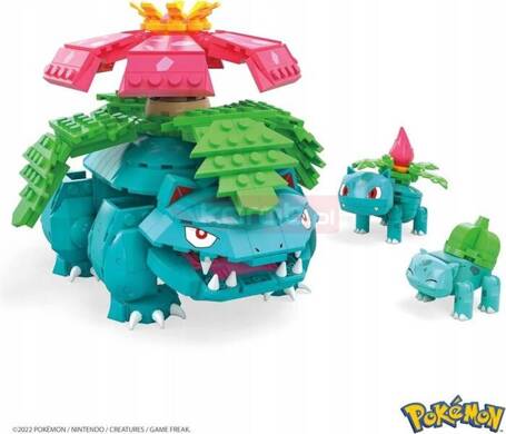 MEGA CONSTRUX KLOCKI 622 el POKEMON BULBASAUR EWOLUCJA HHM17