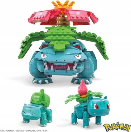 MEGA CONSTRUX KLOCKI 622 el POKEMON BULBASAUR EWOLUCJA HHM17