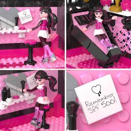 MEGA CONSTRUX MONSTER HIGH zestaw klocków 301 el Draculaura's Boo-k Crypt HXJ88