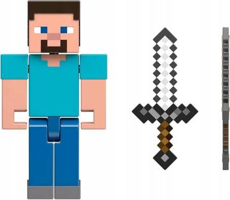 MINECRAFT FIGURKA STEVE z mieczem HMB17