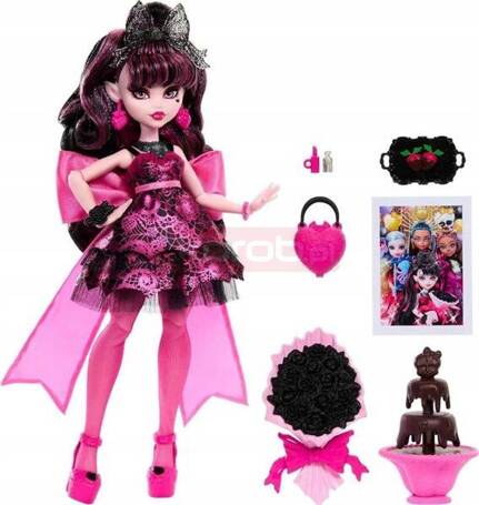 MONSTER BALL LALKA MONSTER HIGH DRACULAURA lalka w imprezowej sukience HNF68