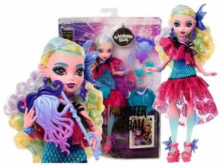 MONSTER BALL LALKA MONSTER HIGH LAGOONA BLUE lalka w imprezowym stroju HNF71