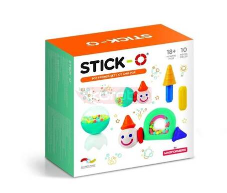 Magformers Stick-O Przyjaciele z grzechotkami 10el