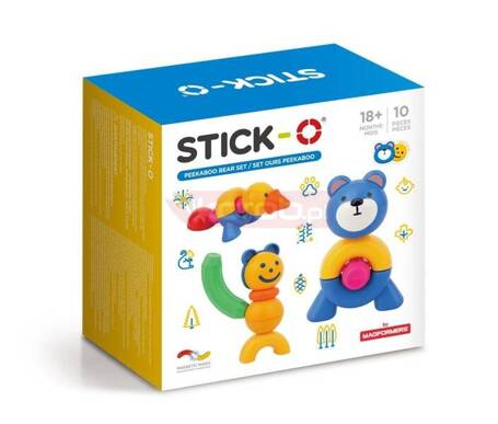 Magformers Stick-O Zestaw z niedźwiedziem 10el