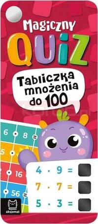 Magiczny quiz. Tabliczka mnożenia do 100. Z nitem