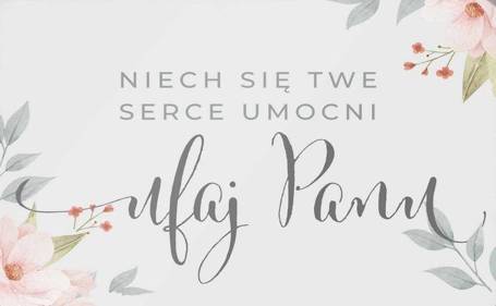 Magnes na lodówkę - Niech się twe serce umocni