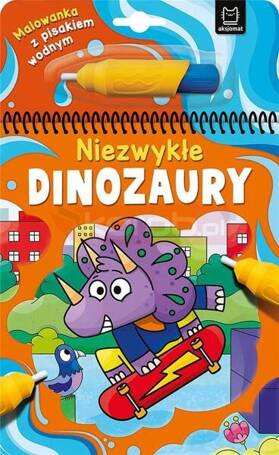 Malowanka z pisakiem wodnym. Niezwykłe dinozaury