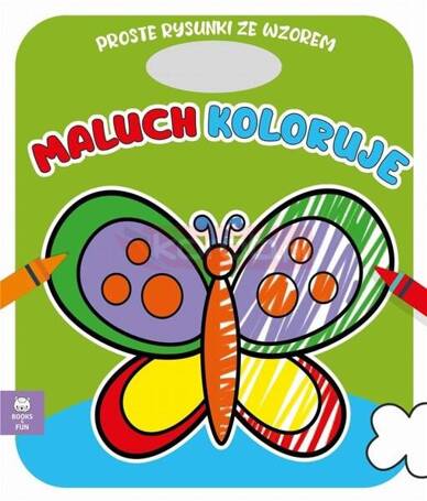 Maluch koloruje motyl