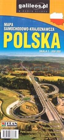 Mapa samochodowo-krajoznawcza - Polska 1:650 000