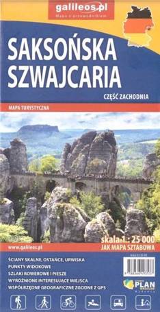 Mapa tur. - Saksońska Szwajcaria cz. zach