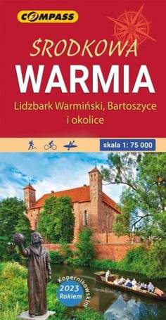 Mapa turystyczna - Środkowa Warmia 1:75 000