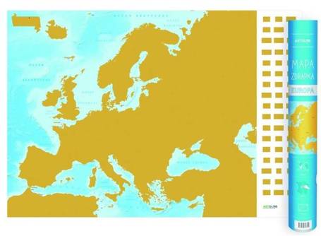 Mapa zdrapka - Europa 1:9 000 000