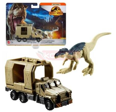 Matchbox Jurassic World Transporter z Baryonyxem