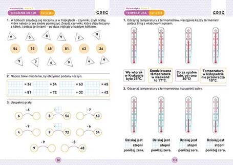 Matematyka SP 3 Karty pracy w szkole i w domu
