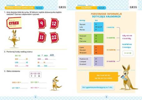 Matematyka SP 4 Karty pracy w szkole i w domu