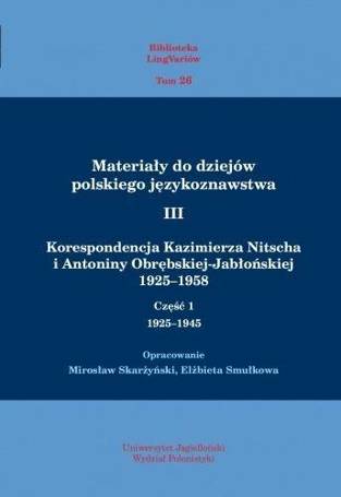 Materiały do dziejów pol. językoznawstwa 3 T.1-2