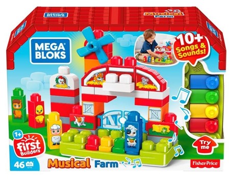 Mega Blocks Building Basics Muzyczna farma Zestaw klocków GCT50