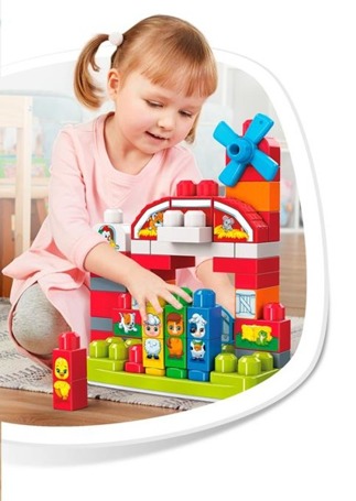 Mega Blocks Building Basics Muzyczna farma Zestaw klocków GCT50