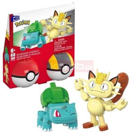 Mega Pokemon Pokeball Bulbazaur i Meowth JCR82