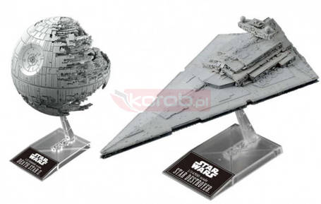 Model plastikowy Star Wars Gwiazda Śmierci i Krążownik Imperium 1/14500