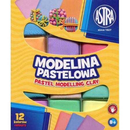 Modelina pastelowa 12 kolorów ASTRA