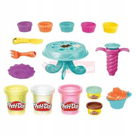 PLAY DOH CIASTOLINA ZESTAW KITCHEN CREATIONS Cupcakes Babeczki z posypką F2929