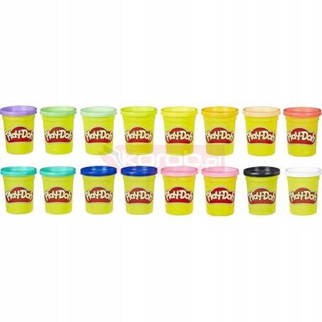 PLAY DOH CIASTOLINA zestaw 16 kolorowych tub 1,81 kg E6015