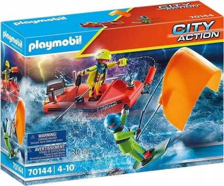 PLAYMOBIL 70144 ŁÓDŹ RATOWNICZY KITESURFER