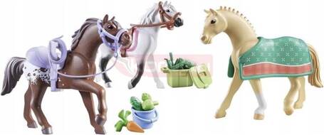 PLAYMOBIL 71356 TRZY KONIE: MORGAN QUARTER HORSE I ANGLOAR