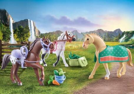 PLAYMOBIL 71356 TRZY KONIE: MORGAN QUARTER HORSE I ANGLOAR