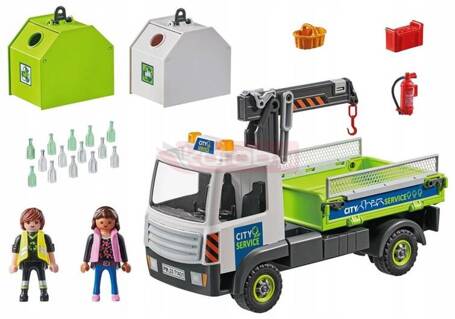 PLAYMOBIL 71431 SAMOCHÓD CIĘŻAROWY Z KONTENERAMI NA SZKŁO