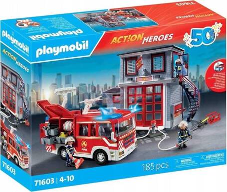 PLAYMOBIL ACTION HEROES 71603 ZESTAW STRAŻ POŻARNA ze światłem i dźwiękiem