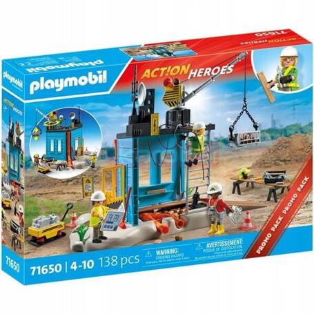 PLAYMOBIL ACTION HEROES 71650 Plac budowy, zestaw do zabawy +4 lata