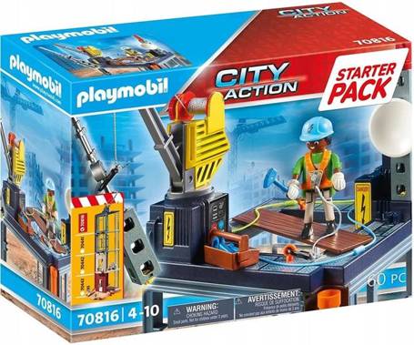 PLAYMOBIL City Action 70816 Plac Budowy z Wciągarką Linową