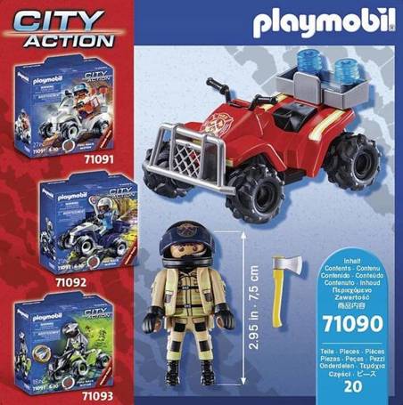 PLAYMOBIL City Action 71090 Pożarniczy Speed Quad