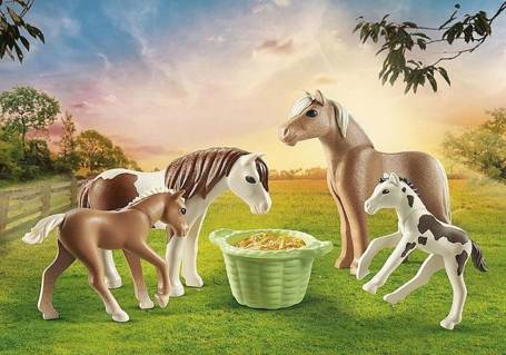 PLAYMOBIL Country 71000 Dwa konie isladzkie i dwa źrebaki