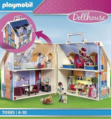 PLAYMOBIL Dollhouse 70985 Przenośny domek dla lalek