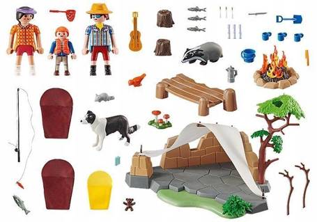 PLAYMOBIL FamilyFun 70743 Rodzina na kempingu