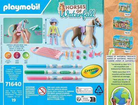 PLAYMOBIL HORSE OF WATERFALL 71640 KREATYWNY ZESTAW Z KONIEM I PIESKAMI