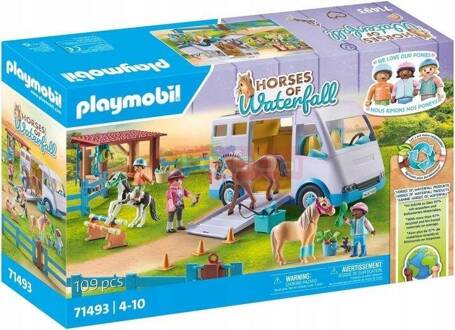 PLAYMOBIL HORSES OF WATERFALL 71493 MOBILNA NAUKA JAZDY KONNEJ