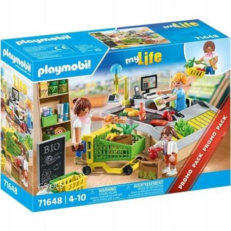 PLAYMOBIL MY LIFE 71648 Ekologiczny supermarket, zestaw do zabawy +4 lata